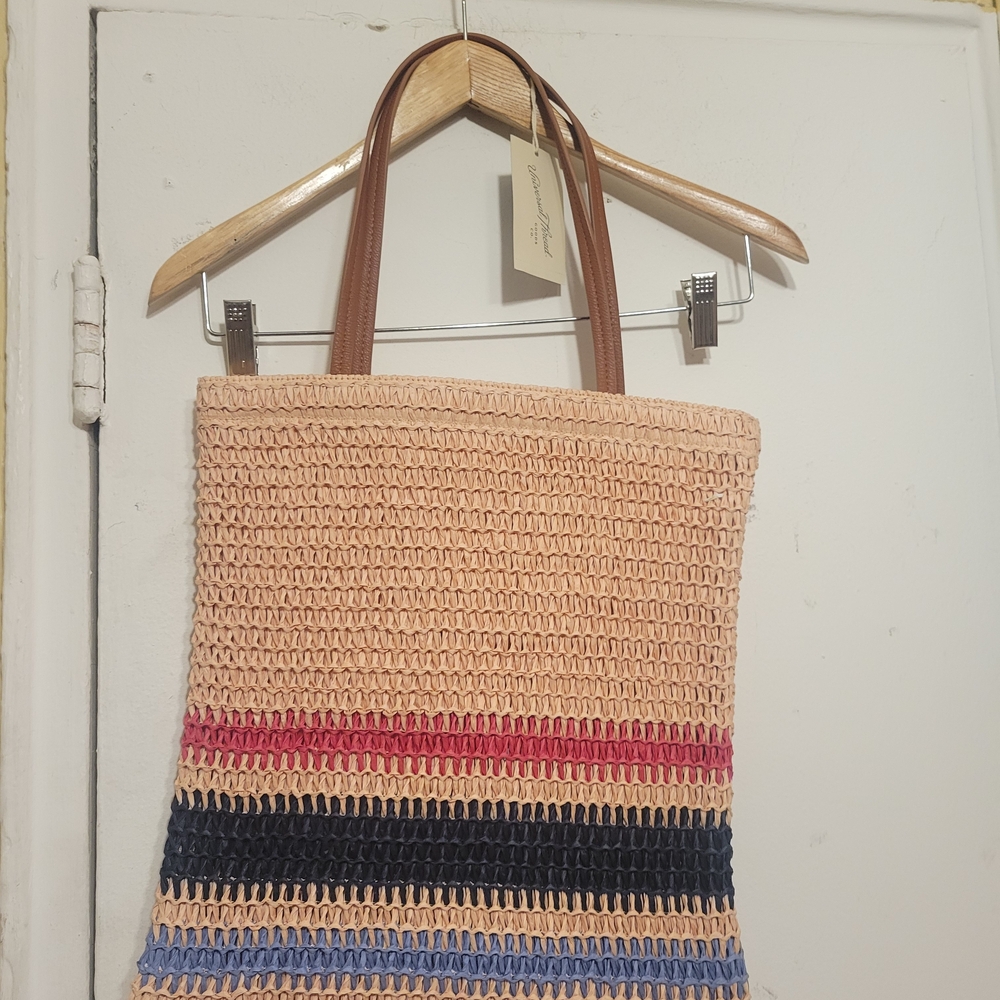 Universak Thread Goods CO Women's Multicolor Woven Tote Bag Size 24X13"